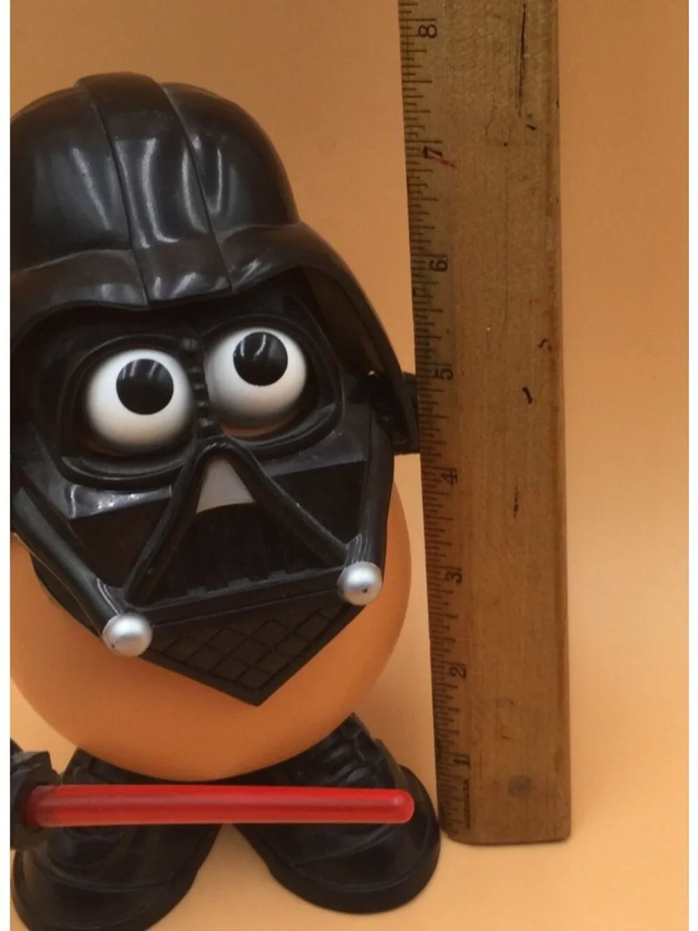 Stars Wars Darth Tater Figure Mr Potato Head Toy Red Light Saber Glowing Eyes